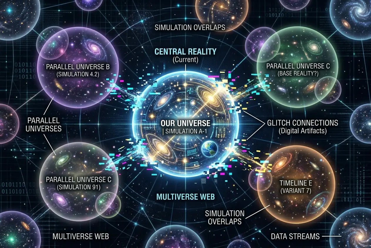 Visual explanation of Are Digital Glitches Hints of Parallel Worlds?