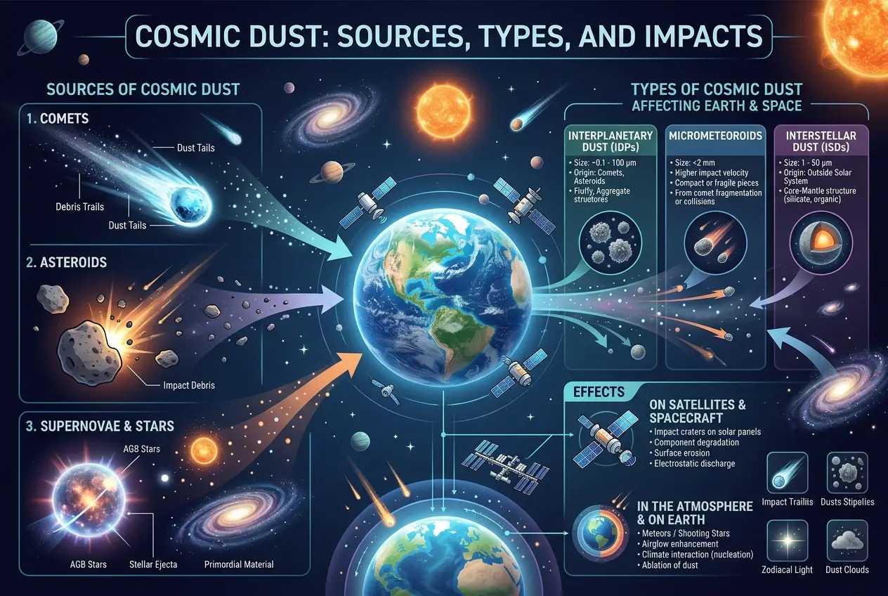 Visual explanation of Does Cosmic Dust Interfere With Our Modern Electronics?