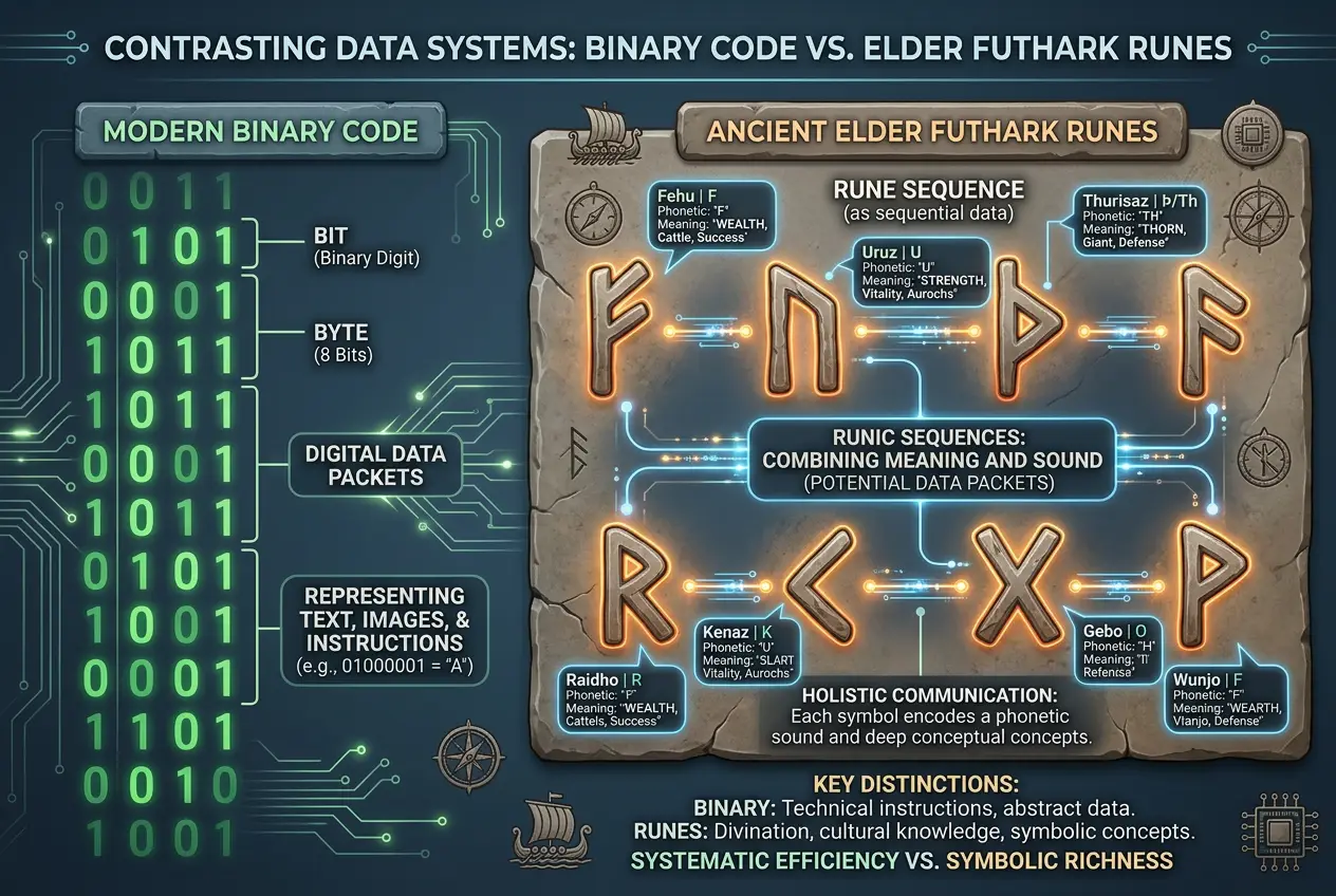 Visual explanation of Ancient Runes: Did They Store Data Like Code?