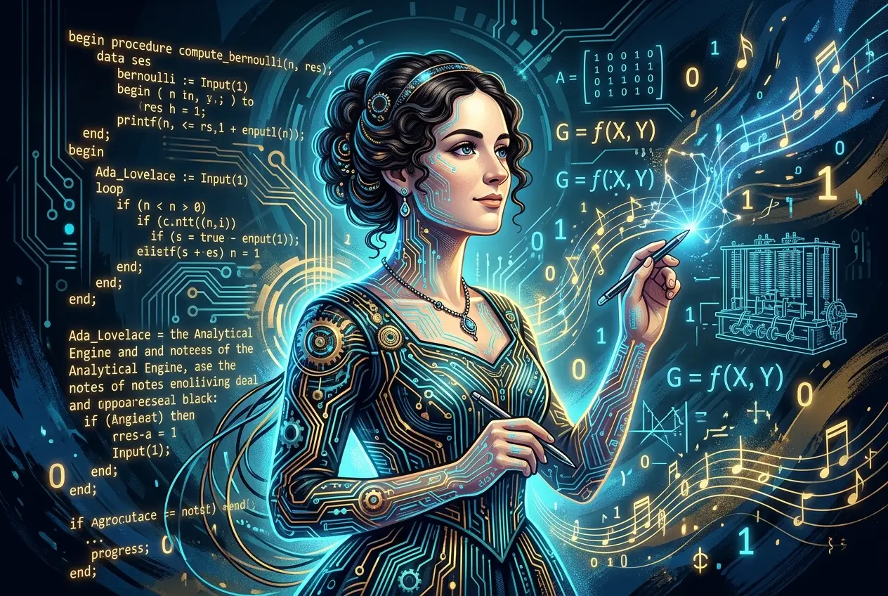 Visual explanation of Ada Lovelace: Did She Code Our Digital Future in 1843?