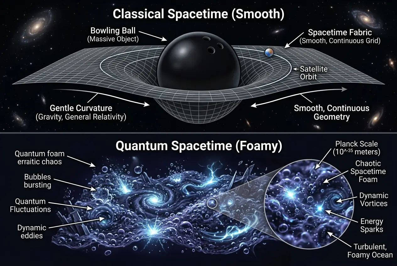Visual explanation of Do Quantum Ripples Tear Spacetime?