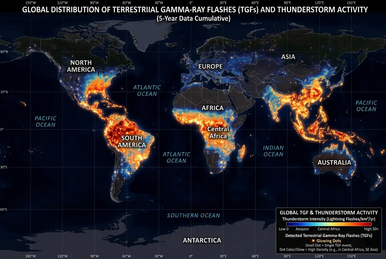 Visual explanation of Can Thunderstorms Unleash Cosmic Energy?