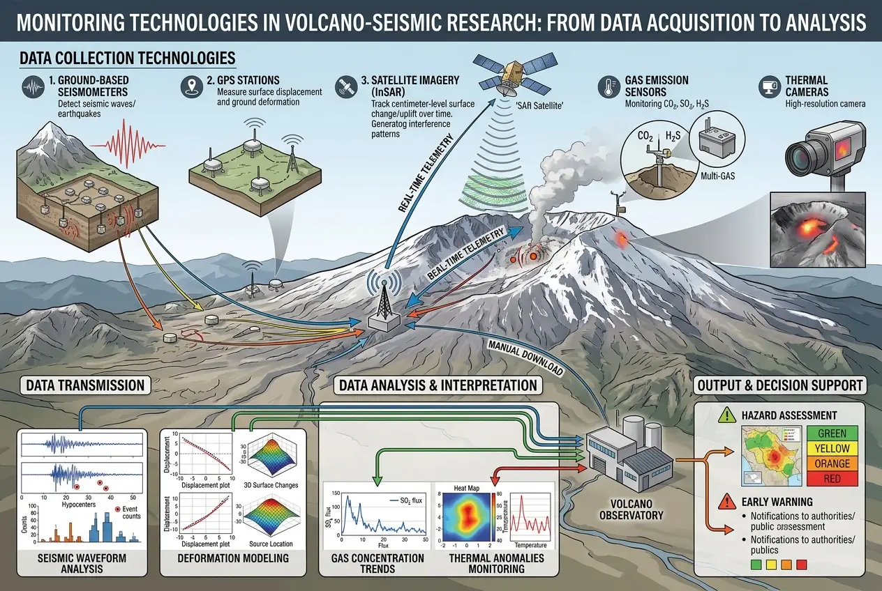 Visual explanation of Can Volcanoes Forecast Earthquakes? Unpacking Seismic Foresight