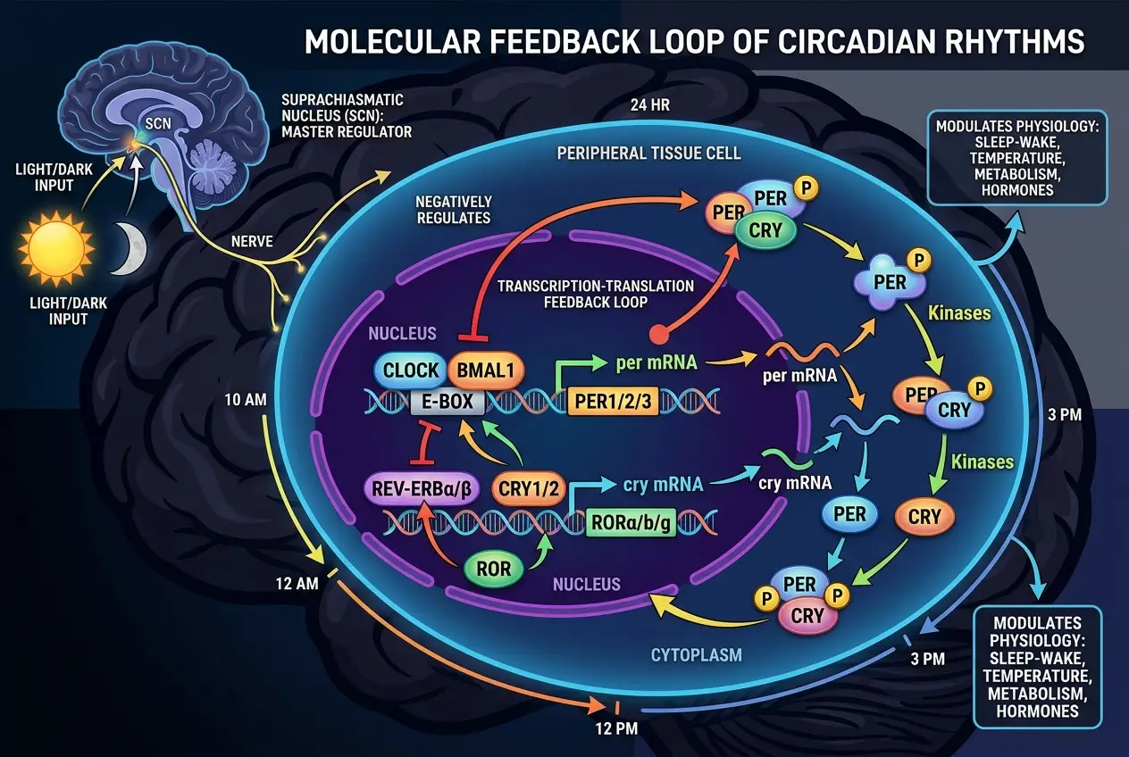 Visual explanation of Do Our Bodies Harbor Hidden Quantum Clocks?