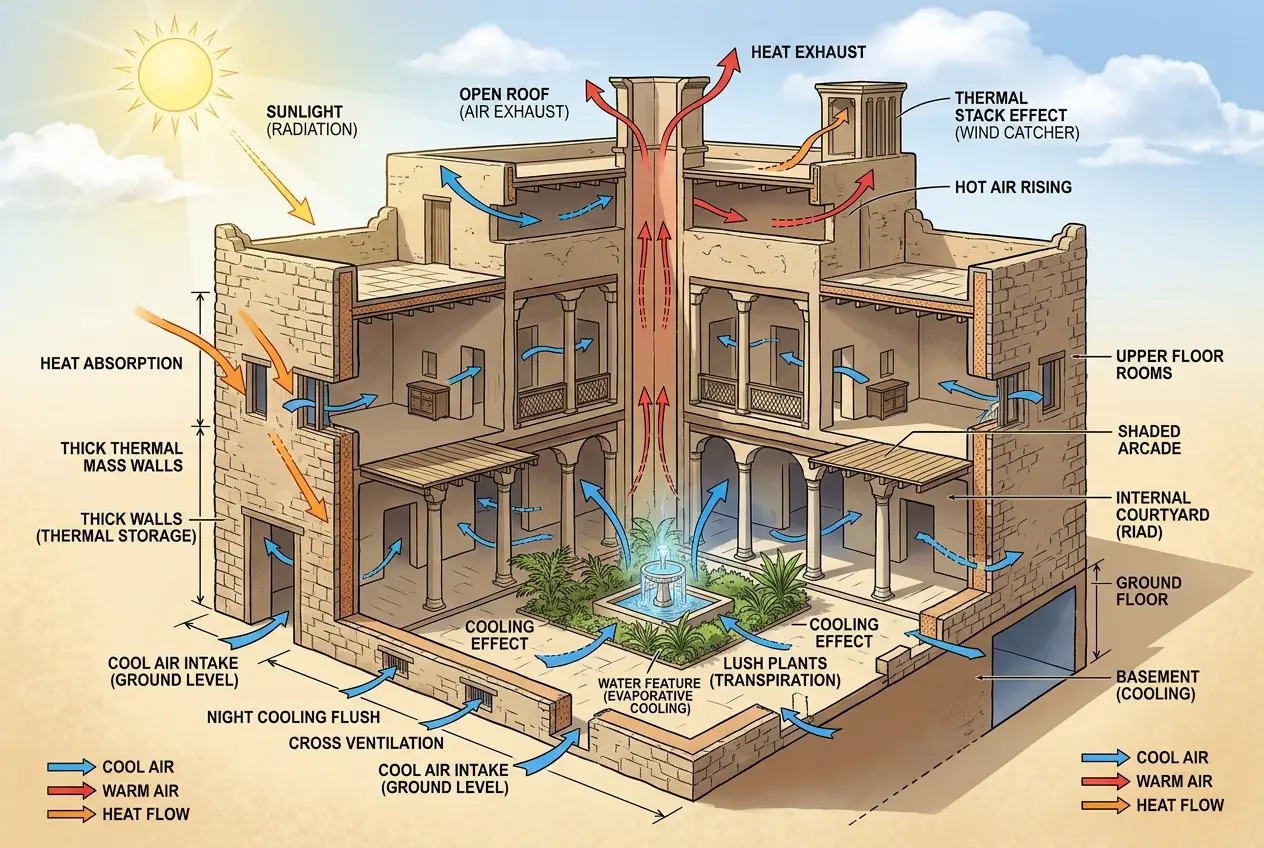 Visual explanation of Living Architecture: Did Ancient Buildings Breathe?