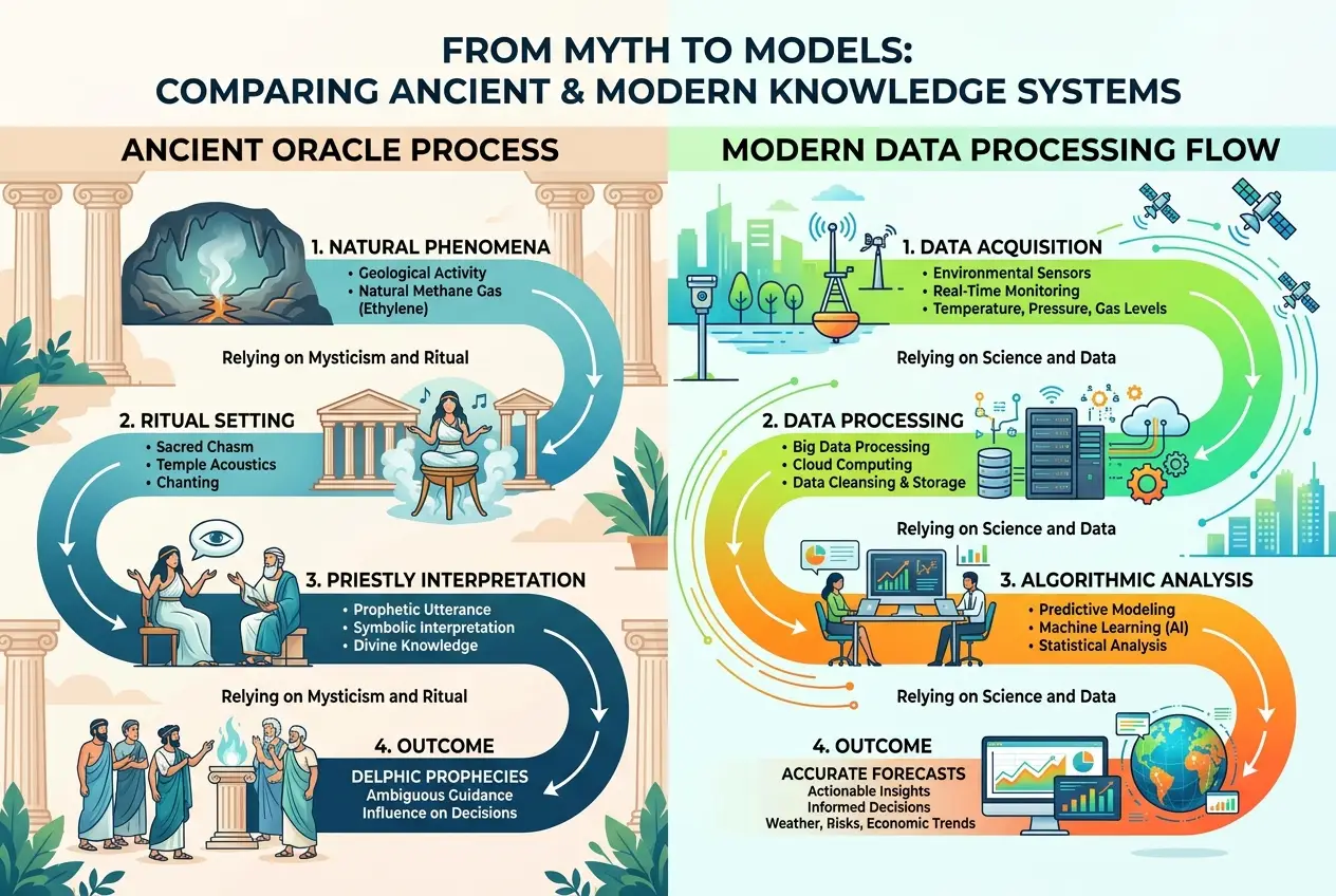 Visual explanation of Ancient Oracles: Did Tech Fuel Divine Prophecy?