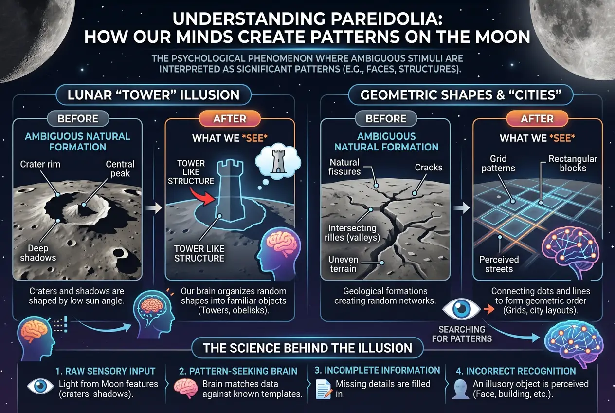 Visual explanation of Mysteries on the Moon: Are Anomalies Unexplained Tech?