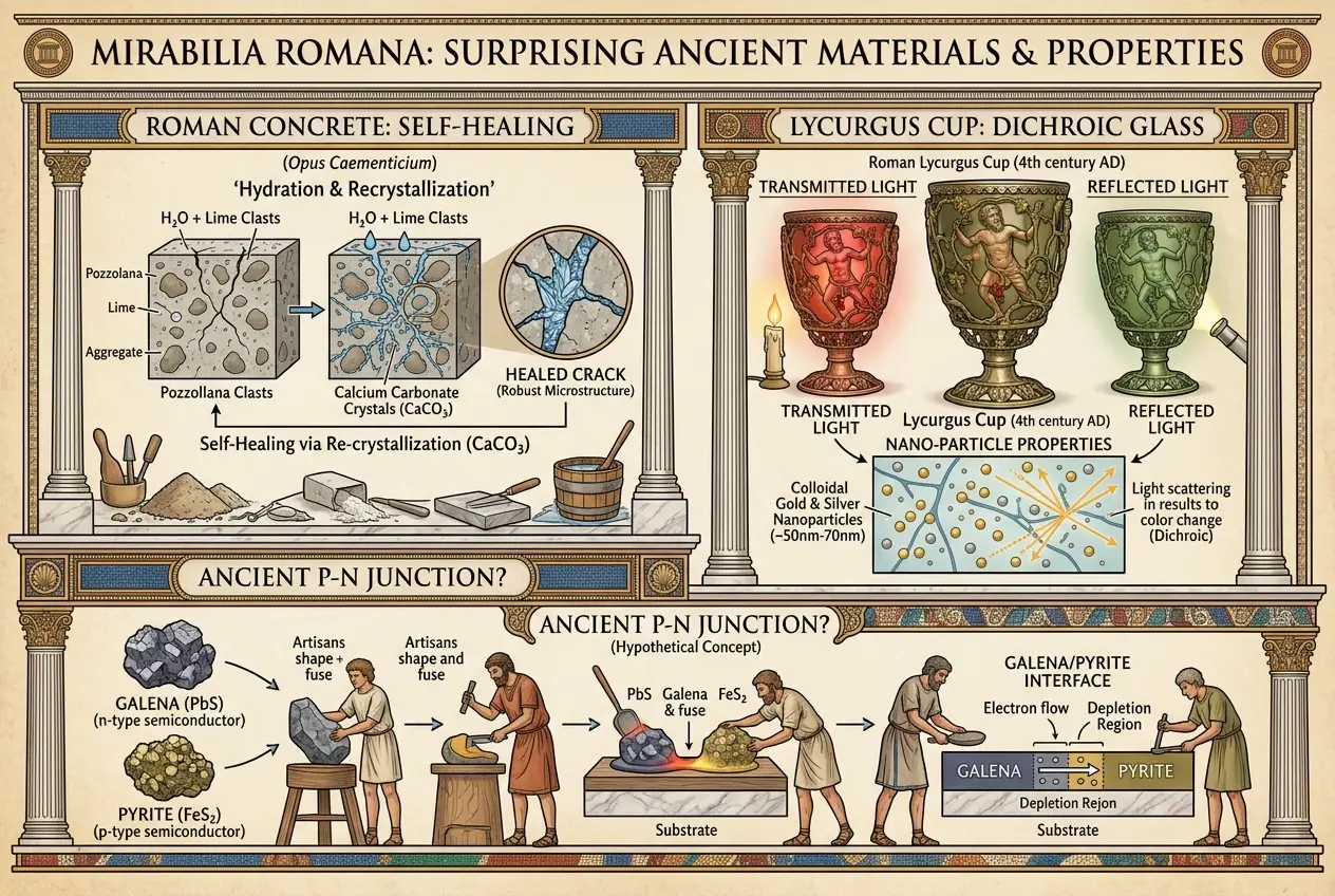 Visual explanation of Roman Diodes: Did Ancient Artisans Craft Semiconductors?