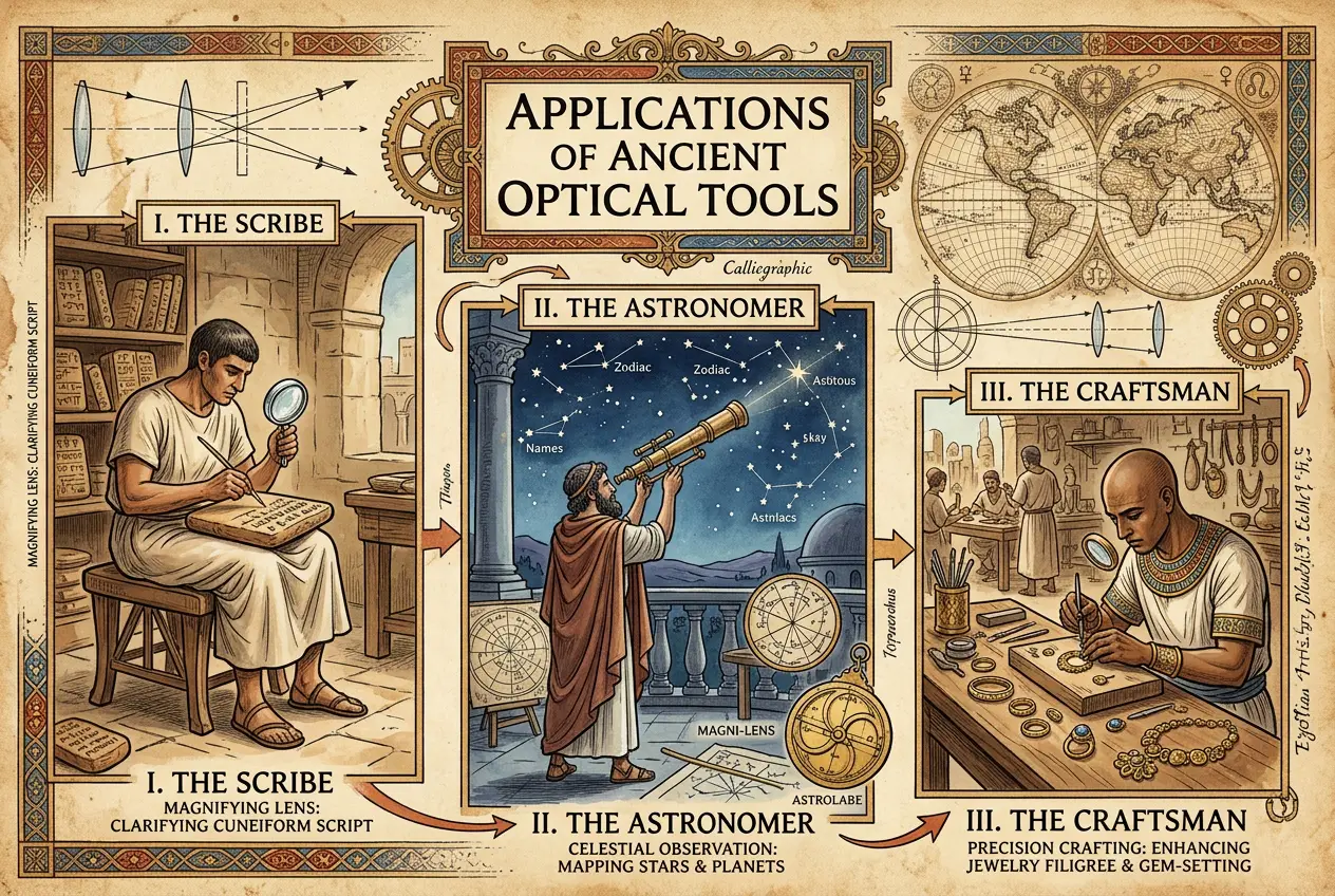 Visual explanation of Ancient Lenses: Did They See Beyond Our Sight?