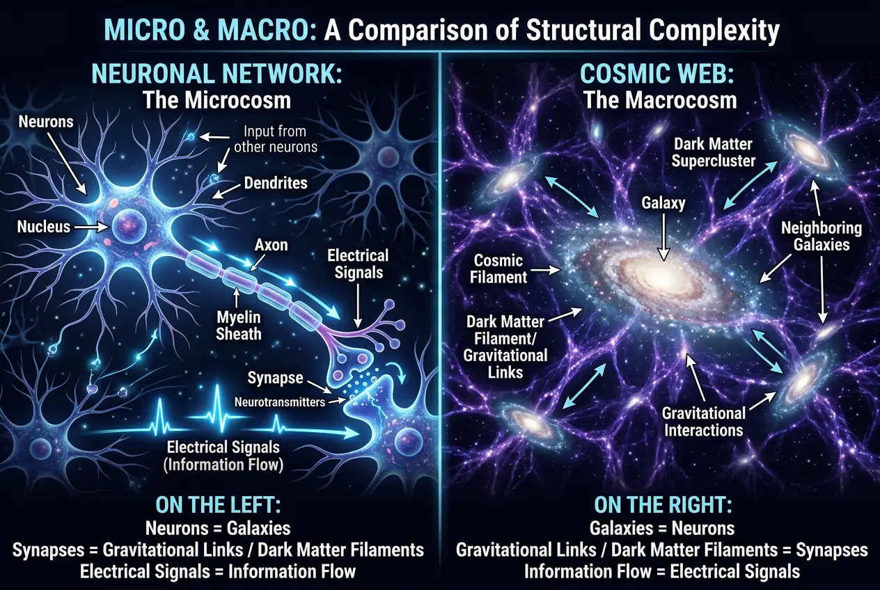 Visual explanation of Is the Universe a Cosmic Neural Network?