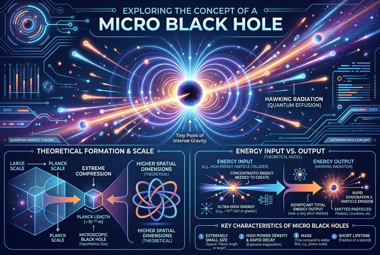 Visual explanation of Can Labs Forge Micro Black Holes? Powering Future Tech