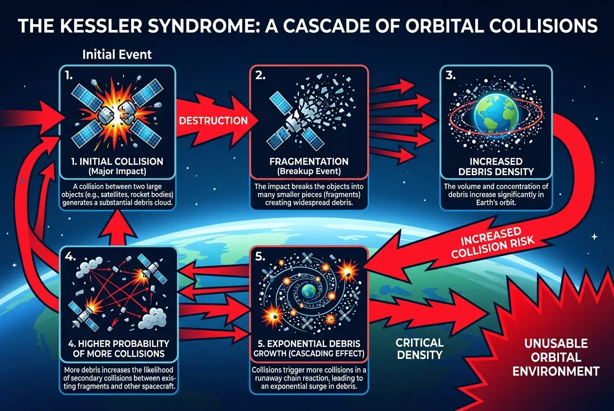 Visual explanation of Is Earth's Orbit Becoming a Digital Minefield?