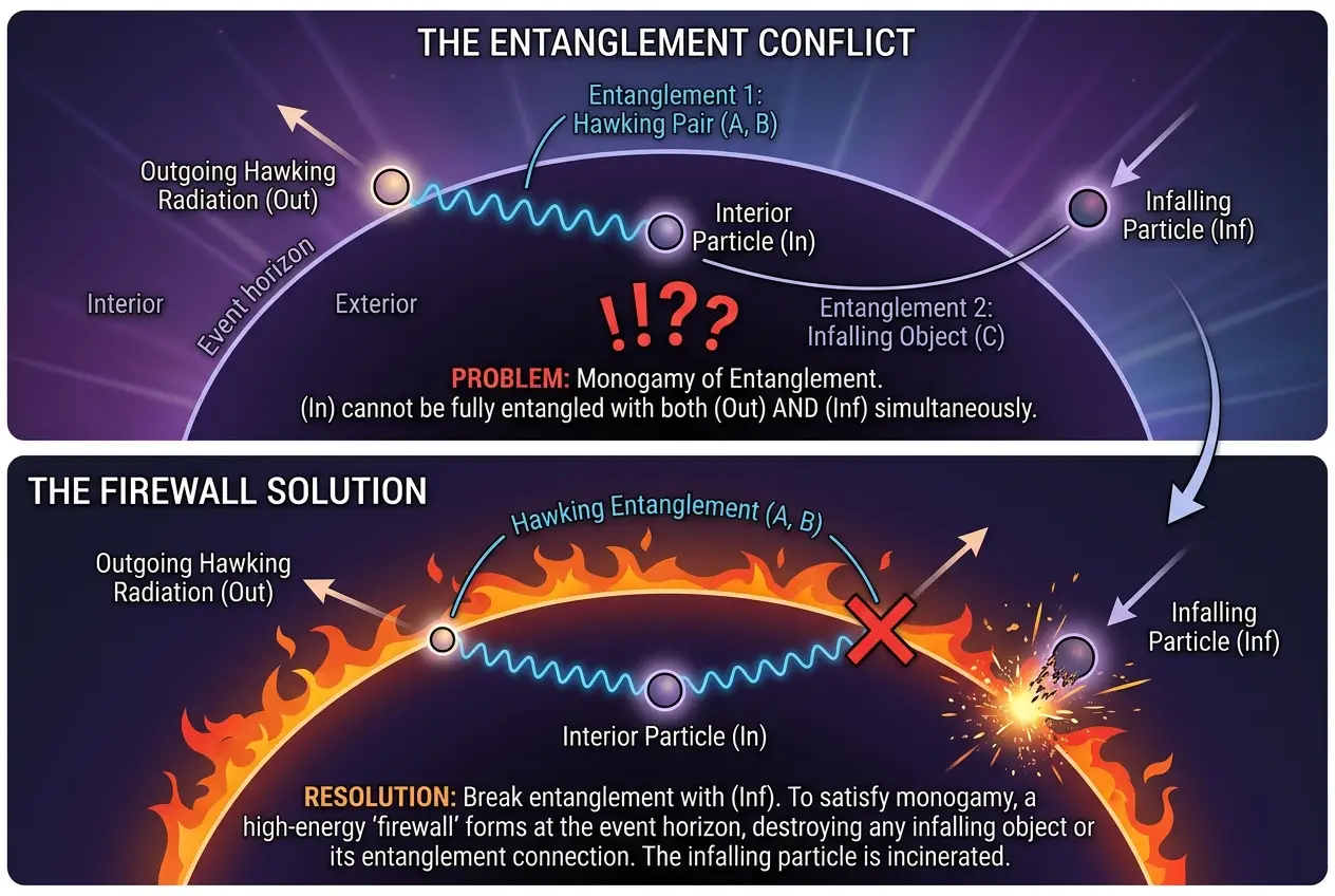 Visual explanation of Black Hole Firewalls: Do They Burn Quantum Data?