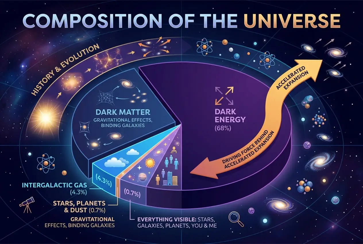 Visual explanation of Does Dark Energy Warp Our Sense of Time?