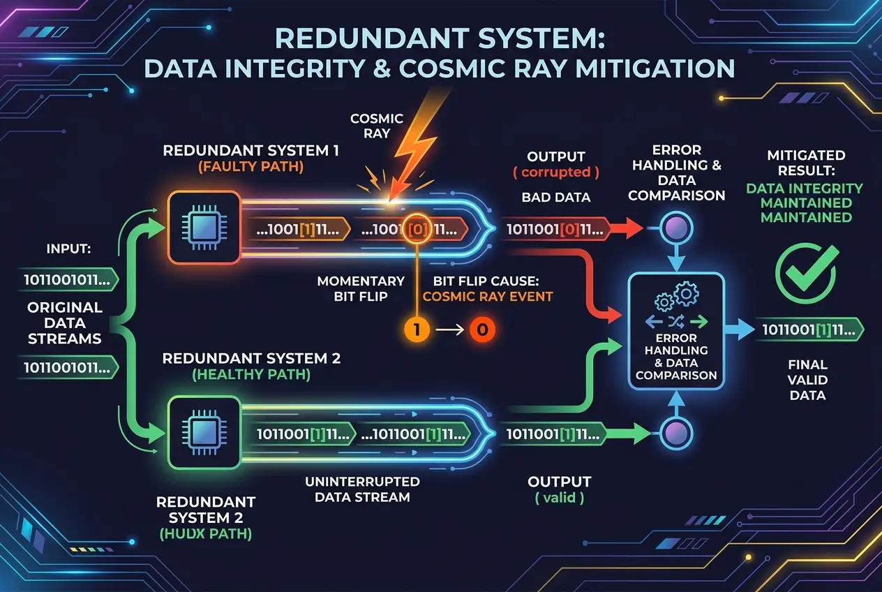Visual explanation of Do Cosmic Rays Secretly Glitch Our Tech?