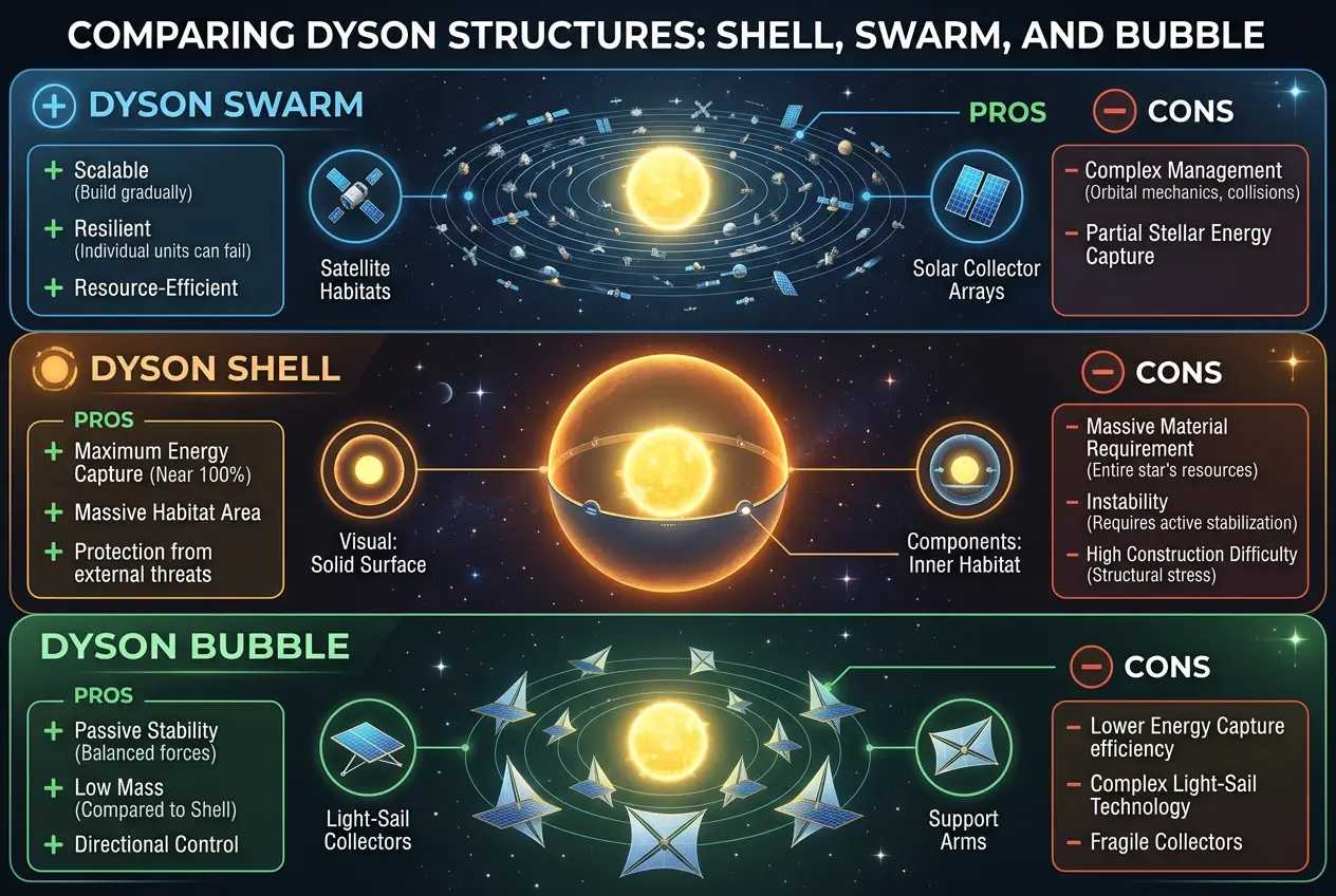 Visual explanation of Can We Build a Dyson Sphere? Taming a Star for Power