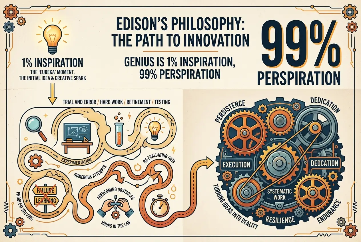 Visual explanation of Edison: The Mind Who Ignited Modern Life