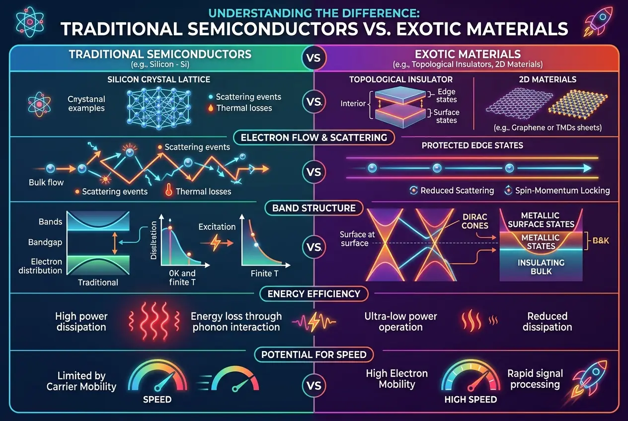 Visual explanation of Can Exotic Materials Reshape Electronics?