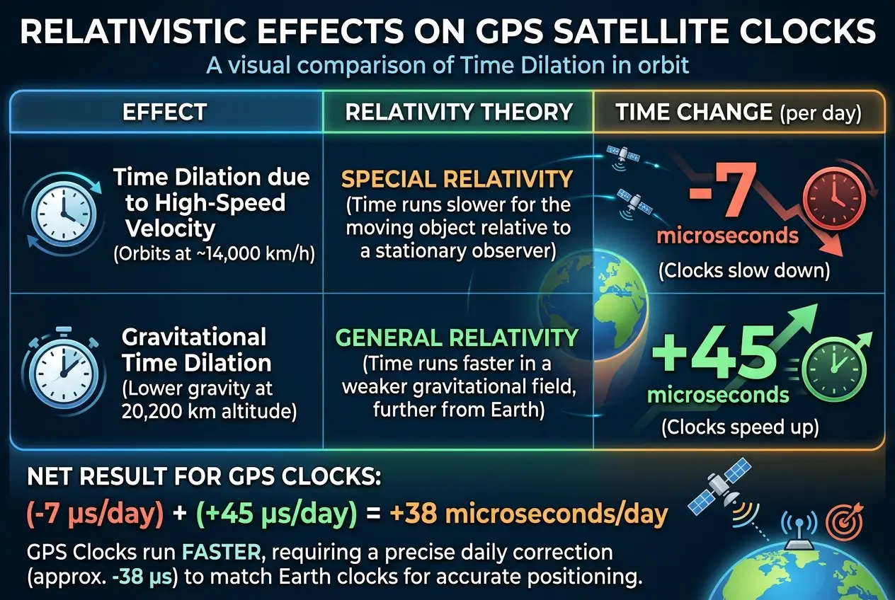 Visual explanation of GPS & Time: Are We Daily Time Travelers?