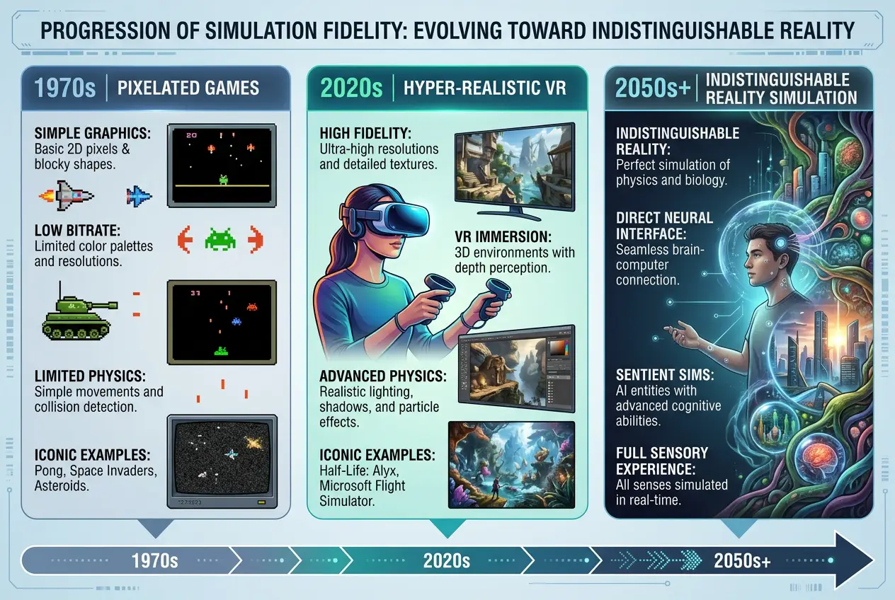Visual explanation of Could Our Reality Be a Simulation? Decoding the Matrix Hypothesis
