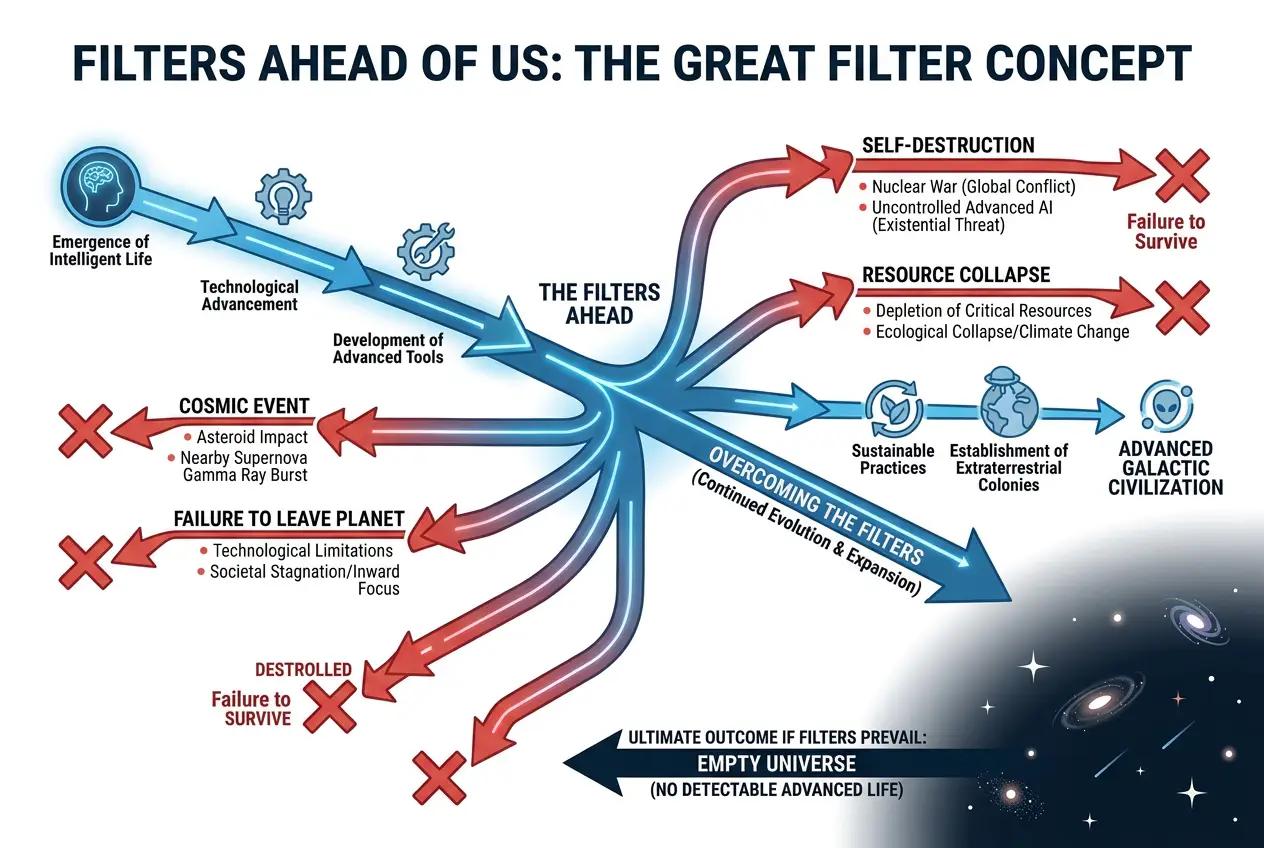 Visual explanation of Is the Great Filter Real? Tech's Biggest Cosmic Test
