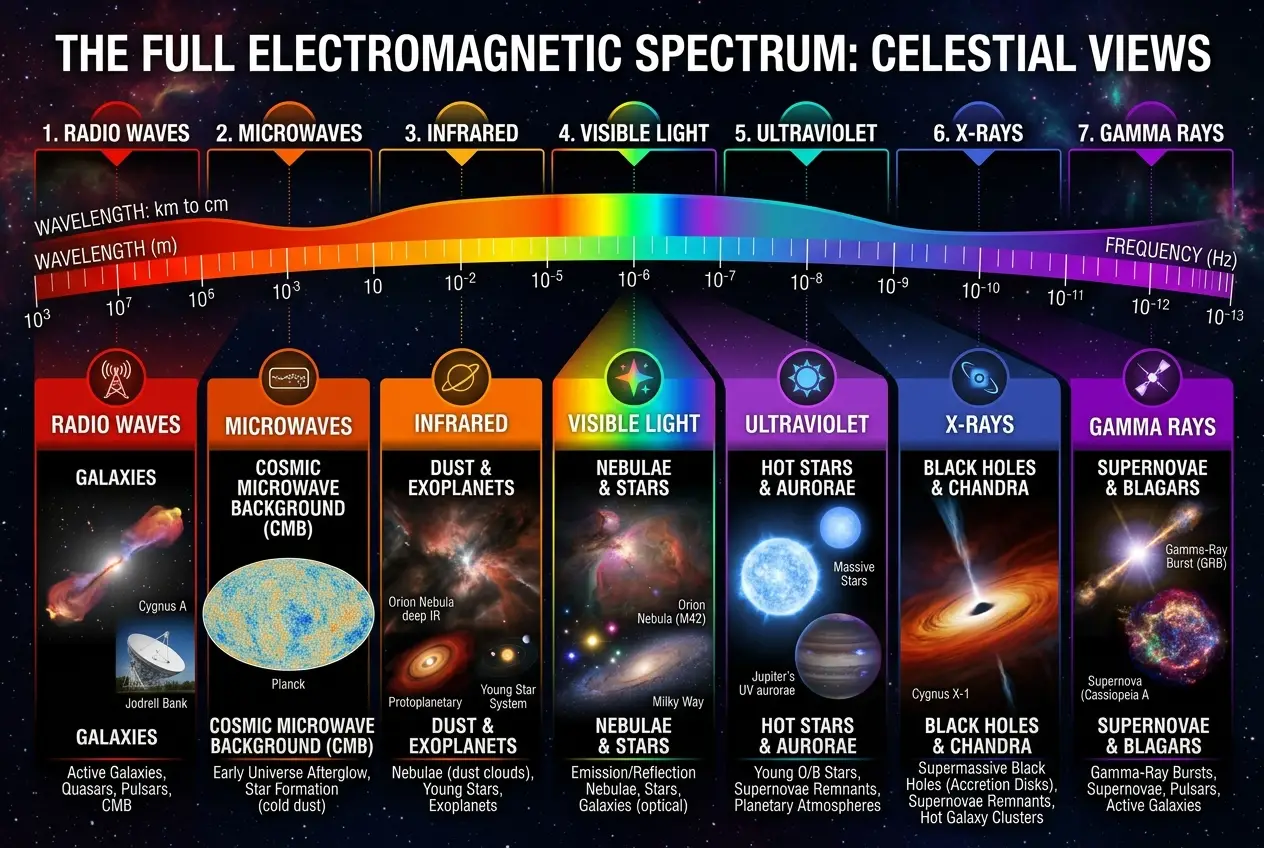 Visual explanation of Decoding Cosmic Whispers: Is Light the Universe's Secret Language?