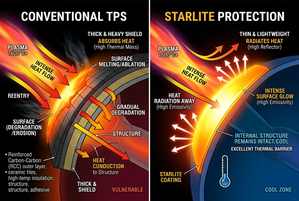 Visual explanation of Starlite: Did the Lost Heat Shield Change Everything?