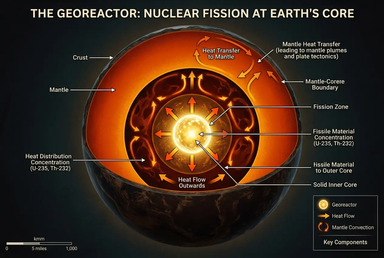Visual explanation of Is Earth's Core a Reactor? Powering Planets