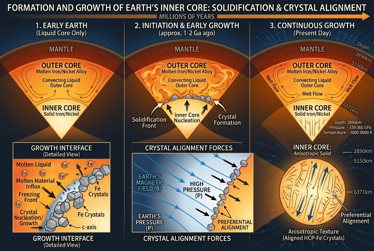 Visual explanation of Is Earth's Core a Giant Crystal? Decoding Seismic Clues