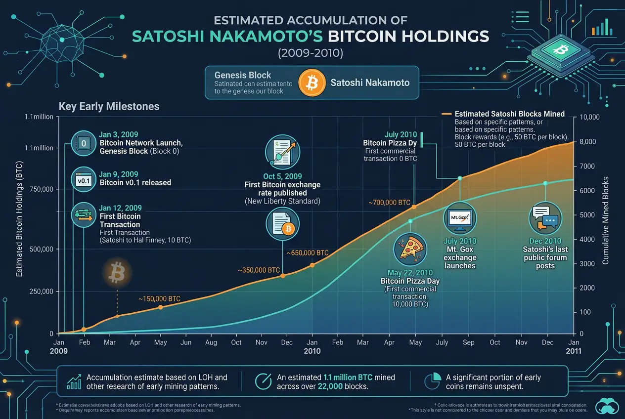 Visual explanation of Why Satoshi's B Bitcoin Fortune Sits Untouched