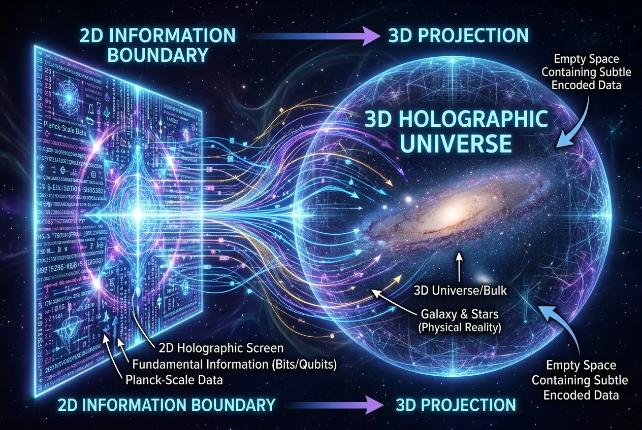 Visual explanation of Could Empty Space Hold the Universe's Lost Data?