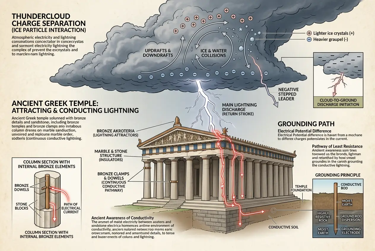 Visual explanation of Ancient Towers: Did They Harness Lightning's Fury?