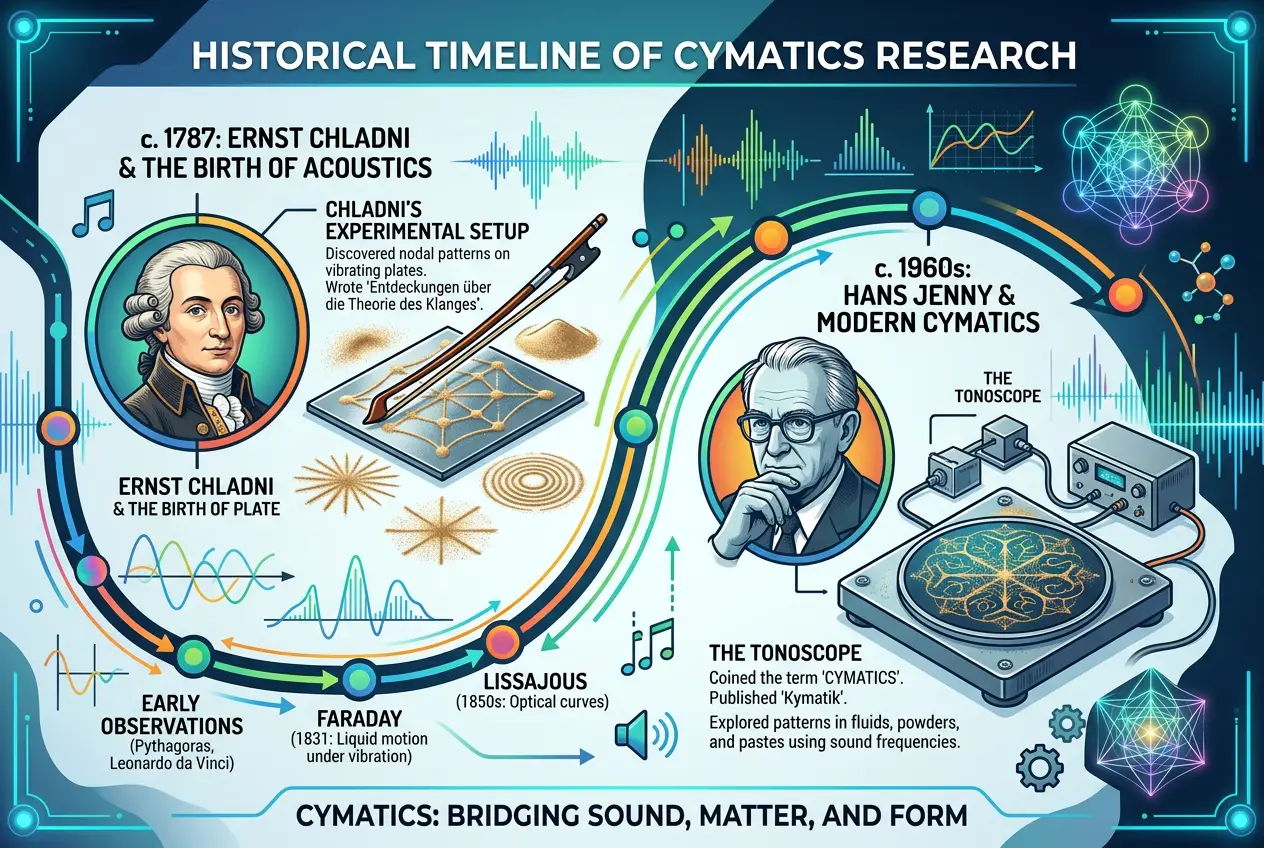 Visual explanation of Can Sound Waves Reshape Reality? The Science of Cymatics