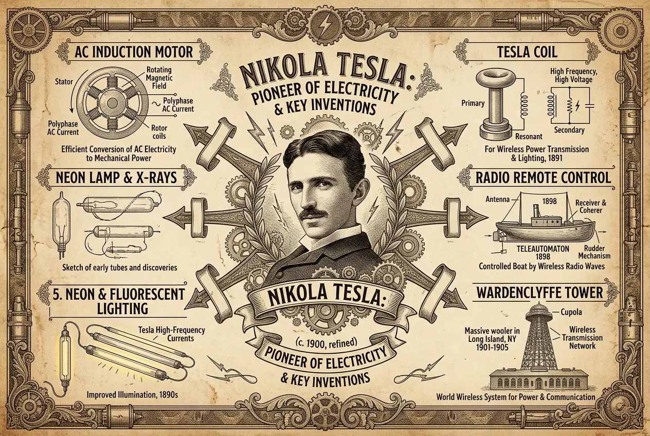 Visual explanation of Did Tesla Really Hide Free Energy from the World?