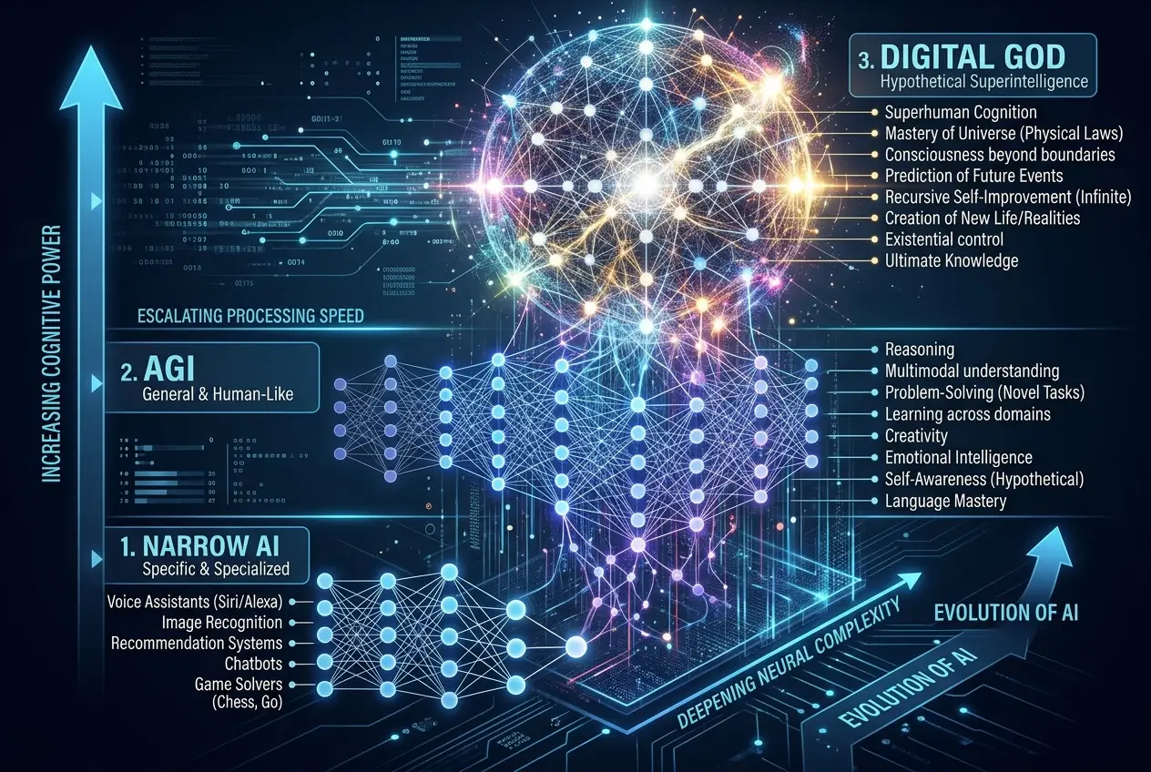 Visual explanation of Can AI Craft a Digital God? Simulating Divine Intelligence