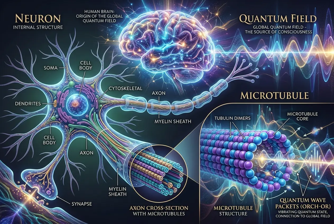 Visual explanation of Are Our Brains Quantum Field Generators?