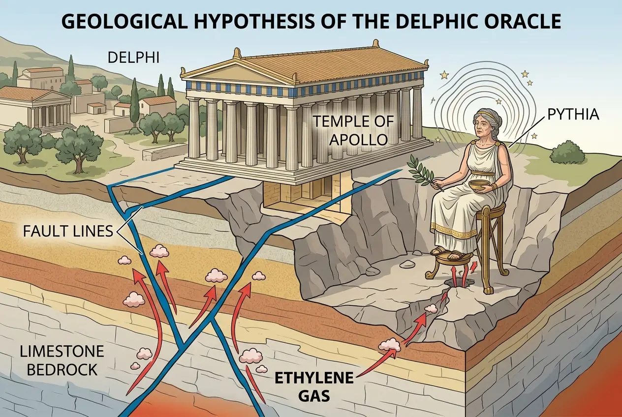 Visual explanation of Ancient Oracles: Did Tech Fuel Divine Prophecy?