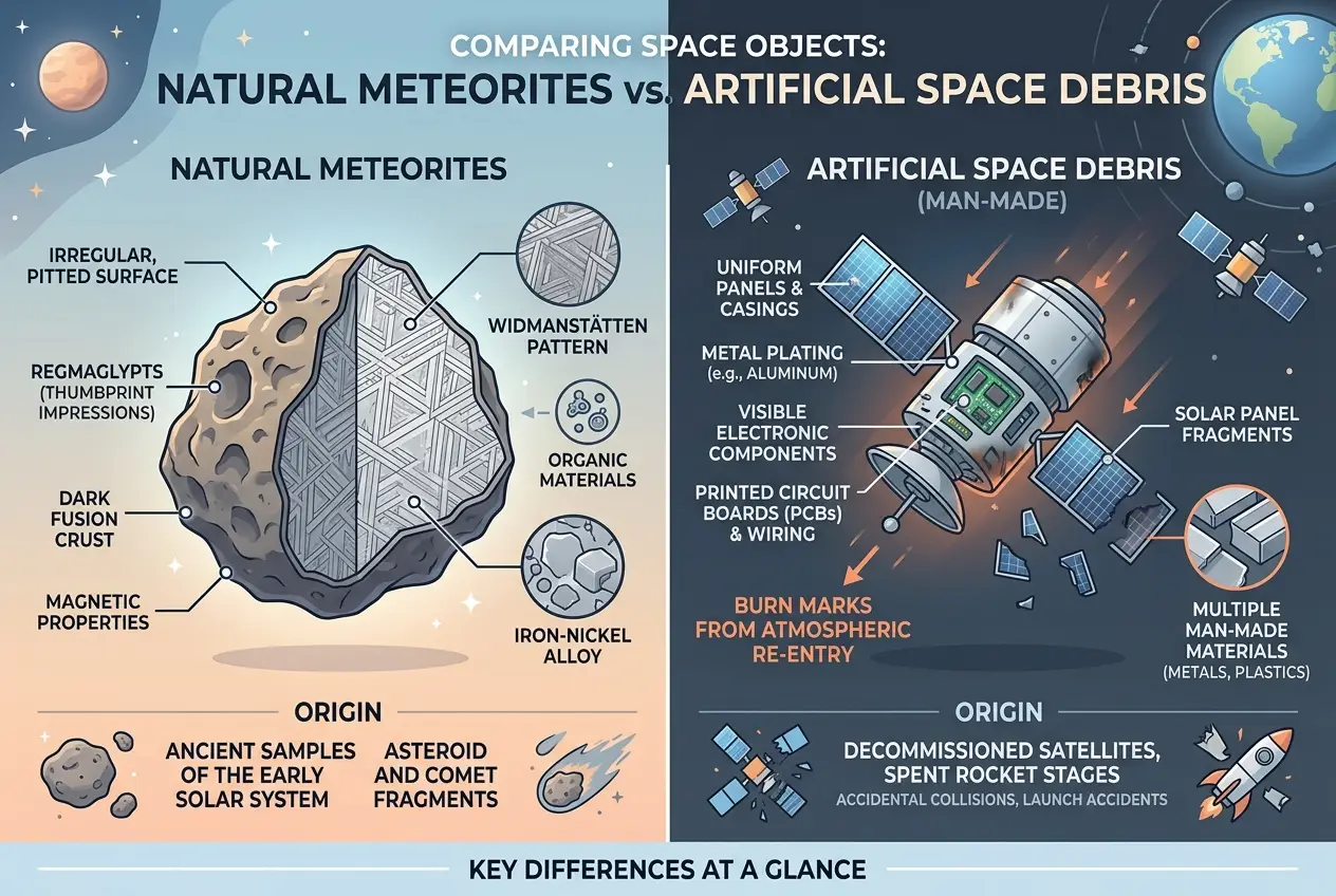 Visual explanation of Are Some Meteorites Alien Tech?