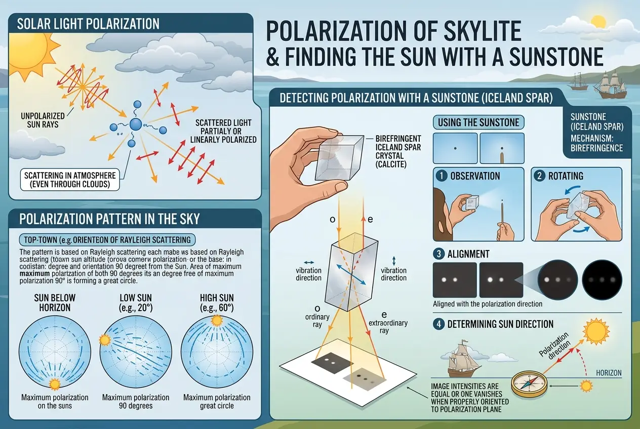 Visual explanation of Did Vikings Navigate by Sunstone? Unpacking Ancient Arctic Tech