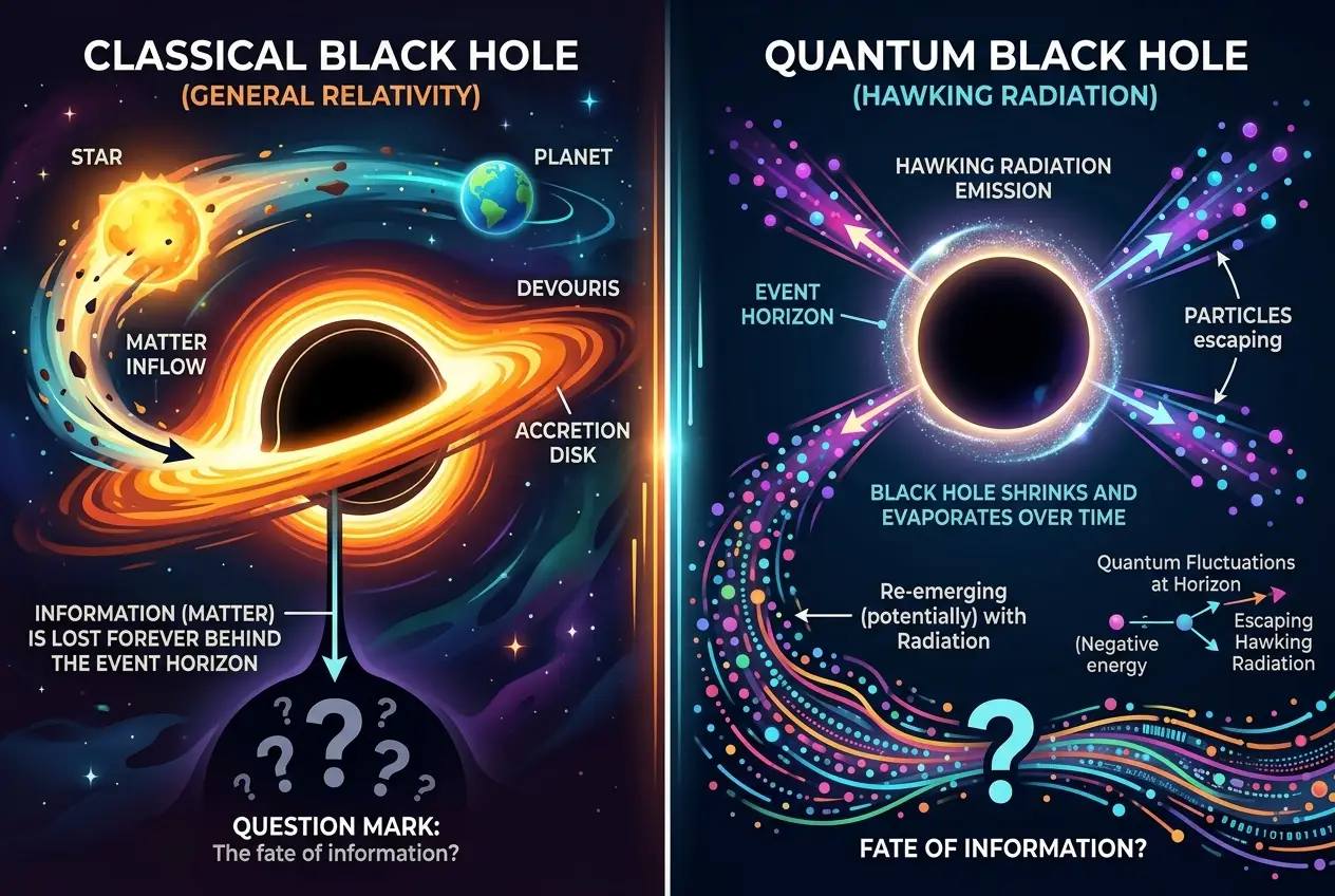 Visual explanation of Do Black Holes Store Universe's Lost Data?