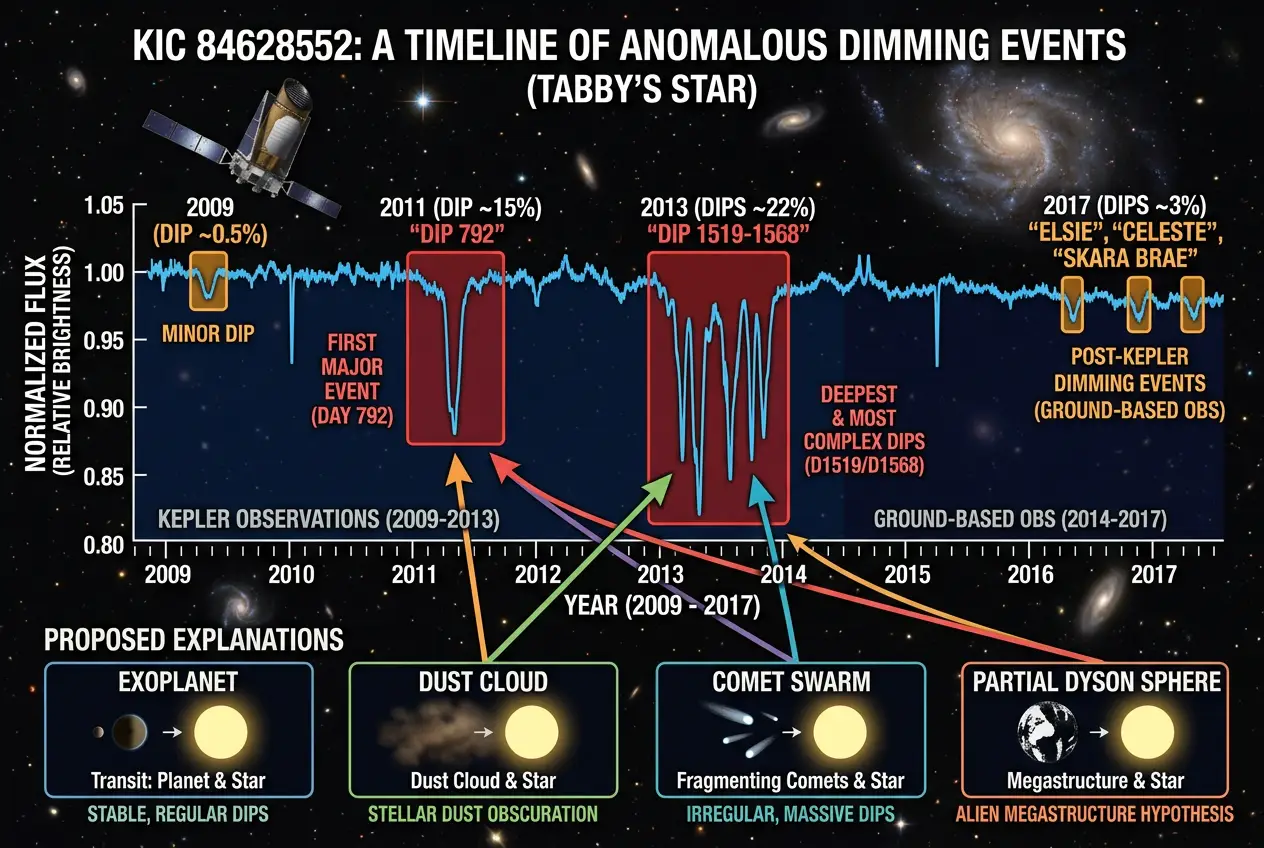 Visual explanation of Galactic Anomaly: What Explains Tabby's Star?