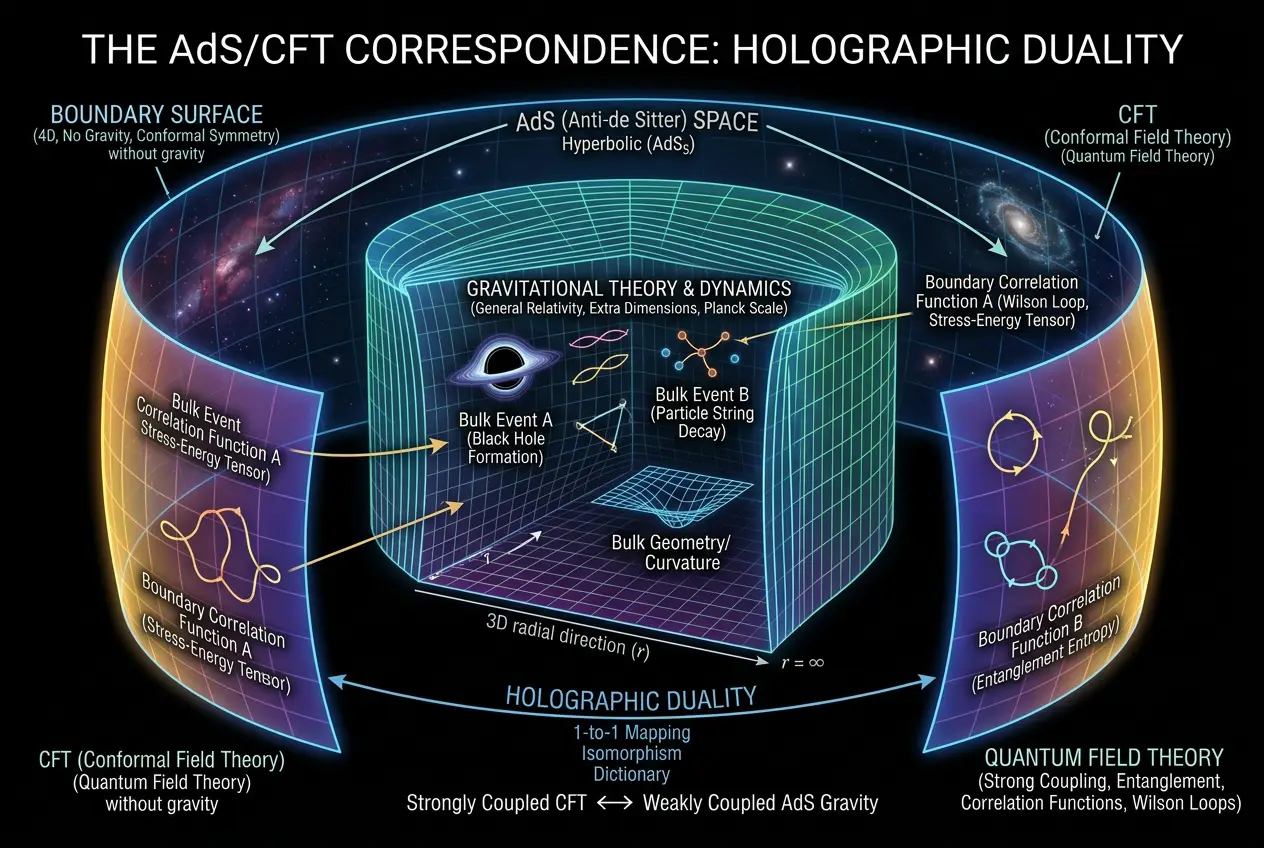 Visual explanation of Is Our Universe a Hologram? Decoding Cosmic Data