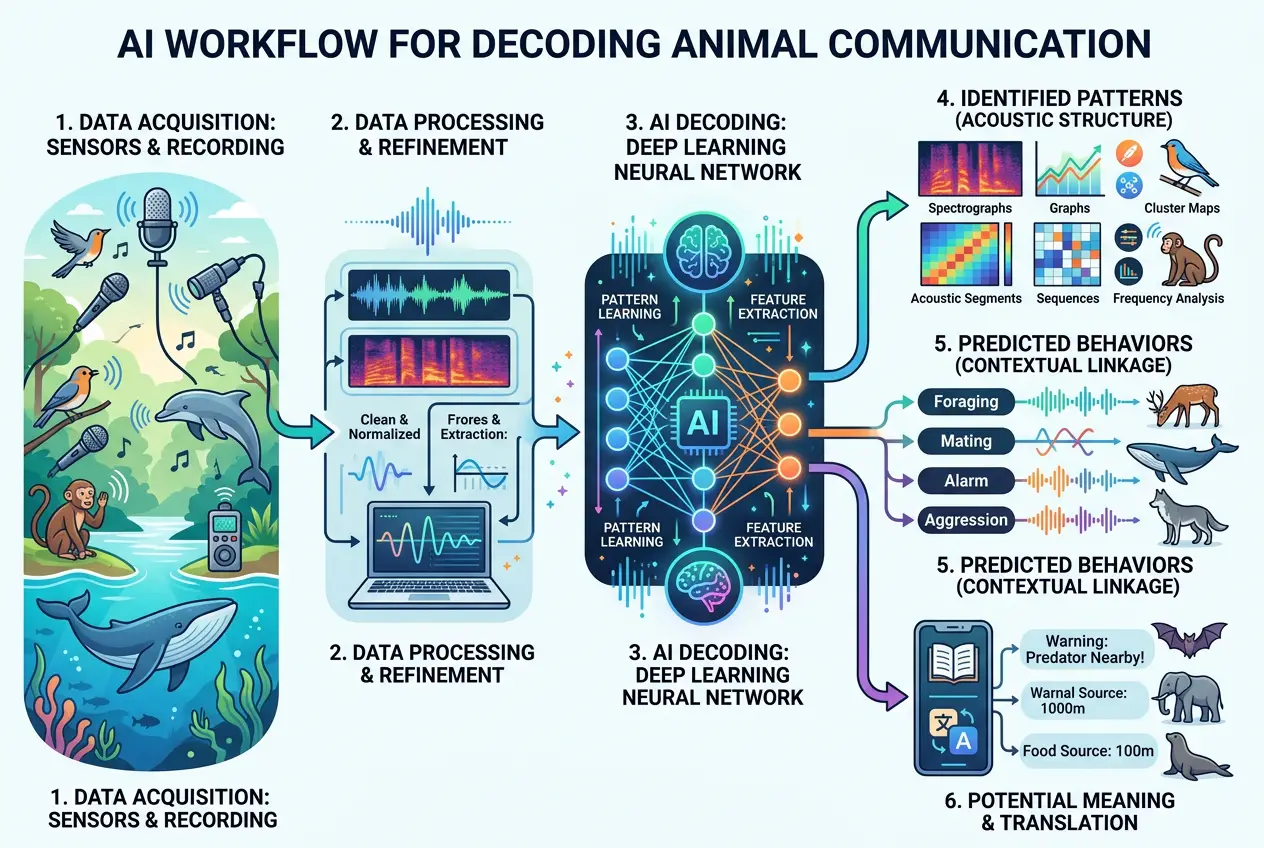 Visual explanation of Can AI Translate the Secret Language of Animals?