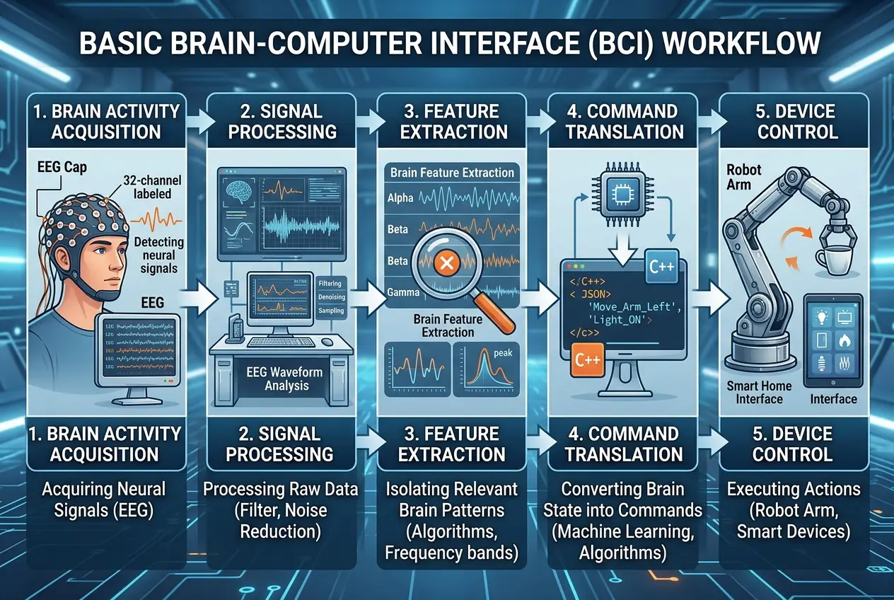 Visual explanation of Can Brainwaves Control Tech from Afar?