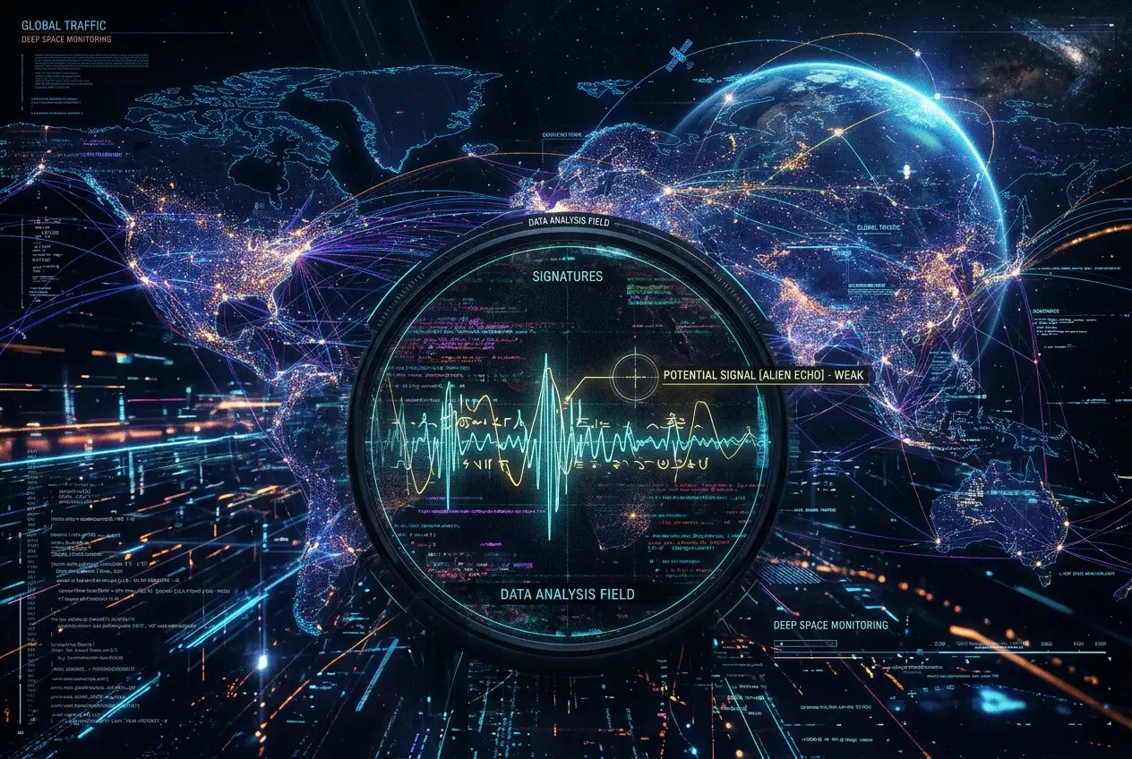 Visual explanation of Are Our Devices Hiding Alien Echoes? Decoding Cosmic Signals