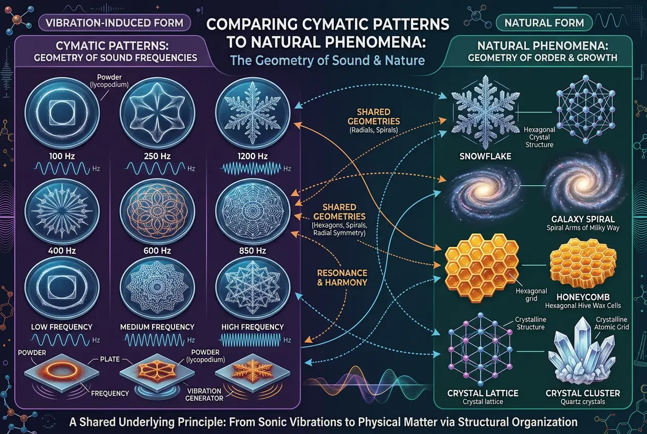 Visual explanation of Can Sound Waves Reshape Reality? The Science of Cymatics