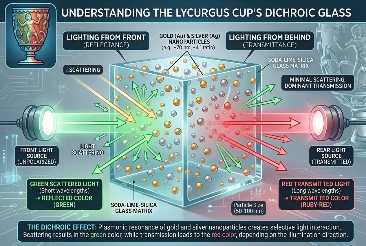 Visual explanation of Lycurgus Cup: Did Romans Use Quantum Tech?