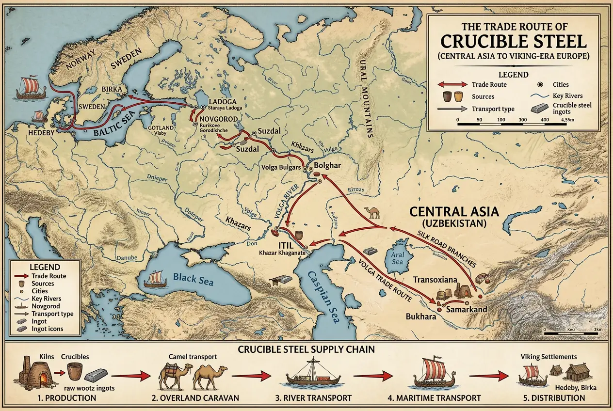 Visual explanation of Ulfberht Swords: Did Vikings Forge Impossible Steel?