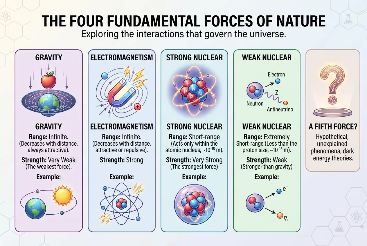 Visual explanation of What if Physics Missed a Fifth Universal Force?