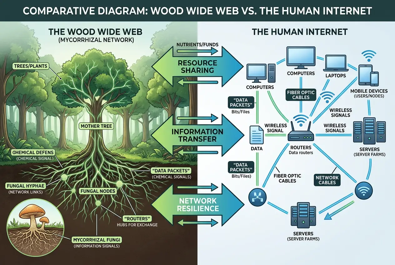 Visual explanation of Forest's Hidden Network: Can Trees 'Talk' Digitally?